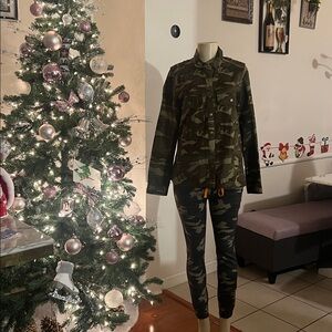 Camouflage Military Jacket and Pants